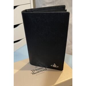 Vivienne Westwood Passport + Credit Card Wallet Saffiano Leather BNIB